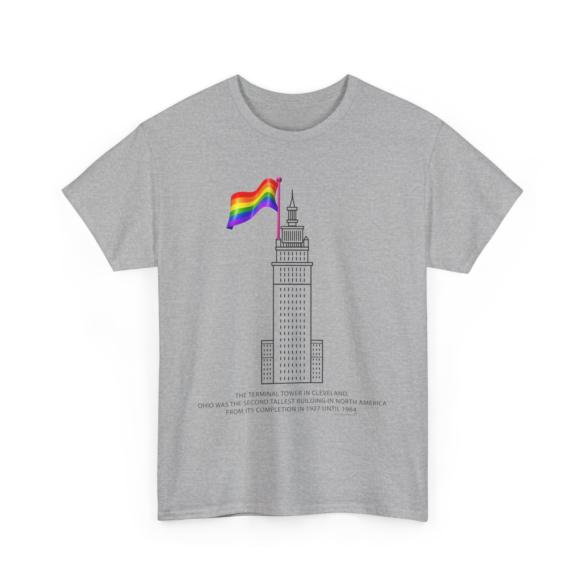 Cleveland Terminal Tower Pride Flag T-Shirt