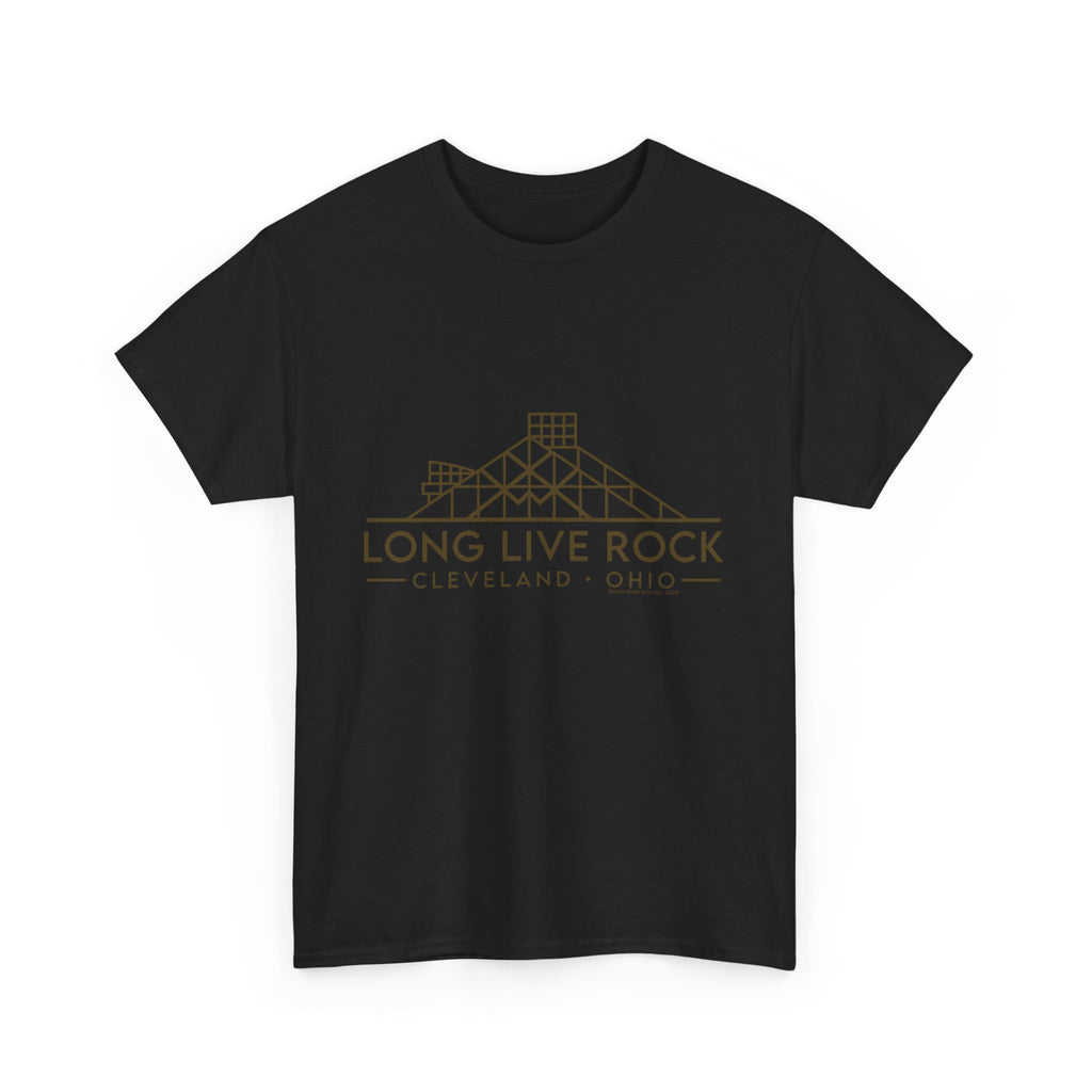 Cleveland Rock Hall (Gold Letters) T-Shirt: Black Collection