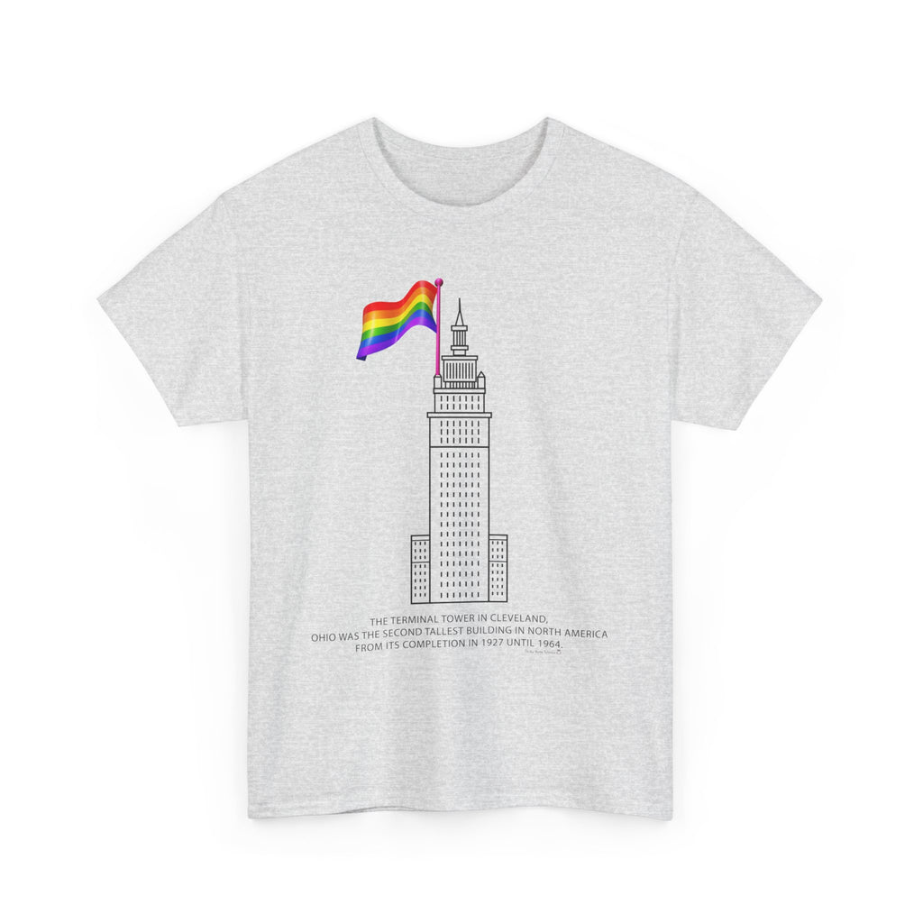 Cleveland Terminal Tower Pride Flag T-Shirt