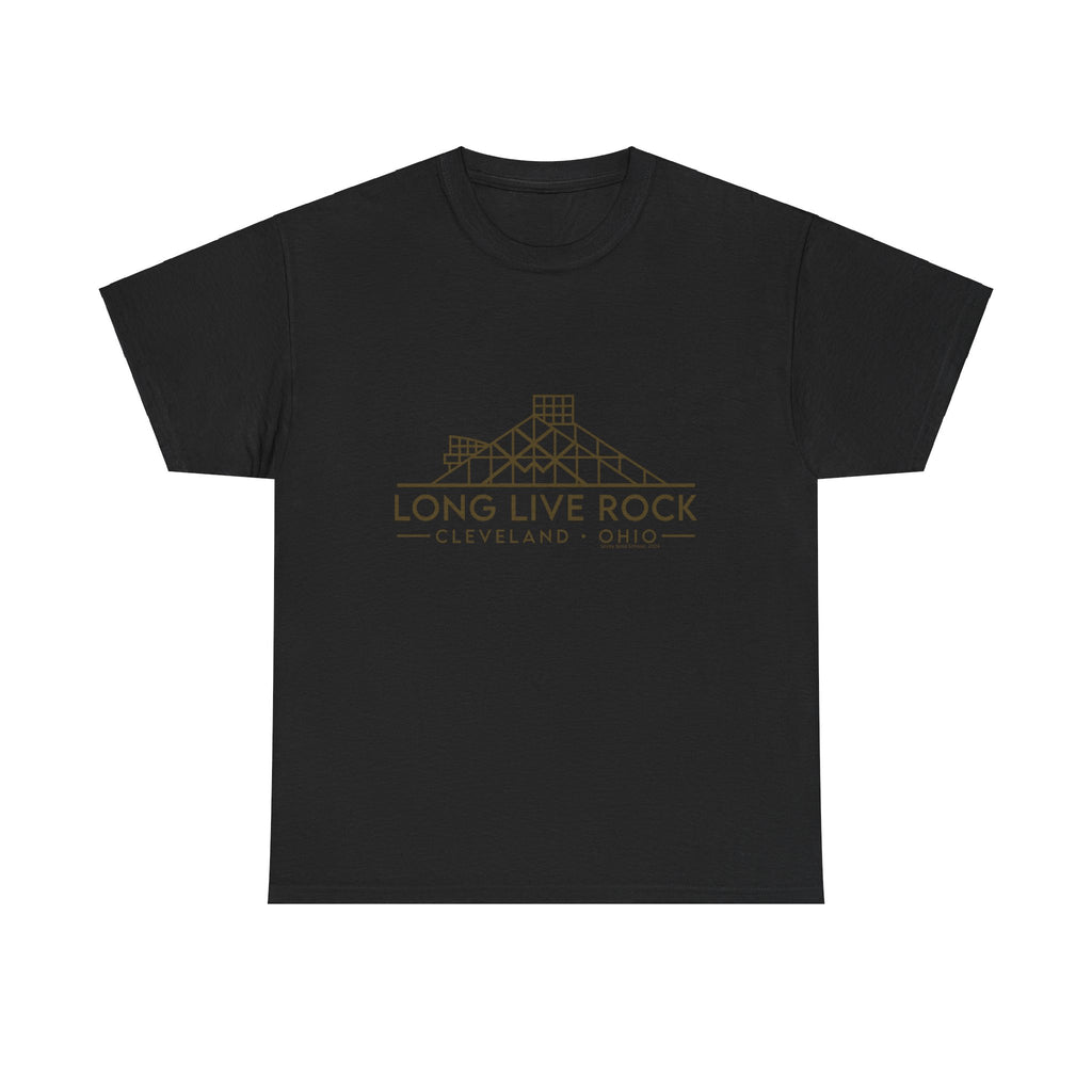 Cleveland Rock Hall (Gold Letters) T-Shirt: Black Collection